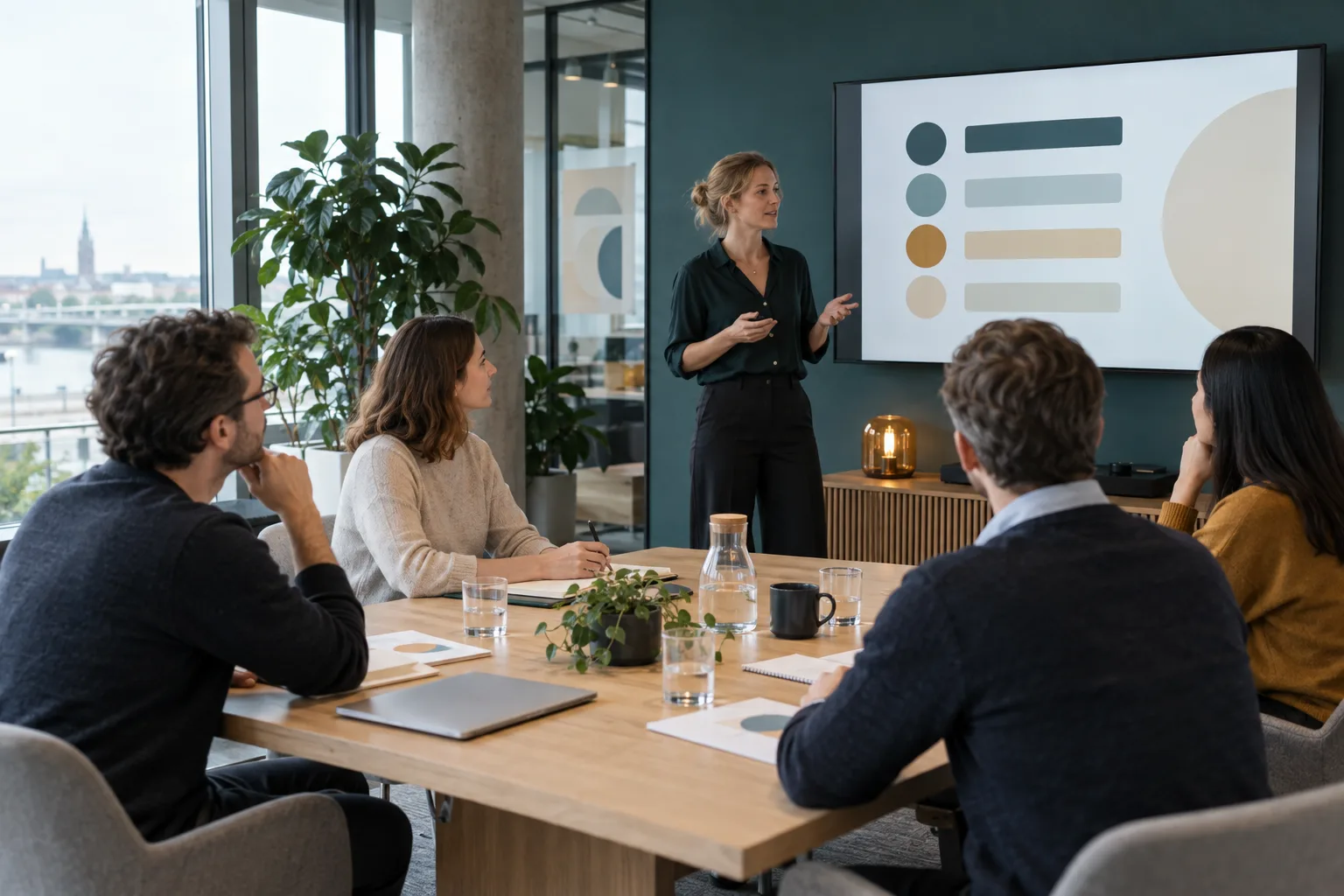 Effective meeting management with clear moderation and time structure in a team