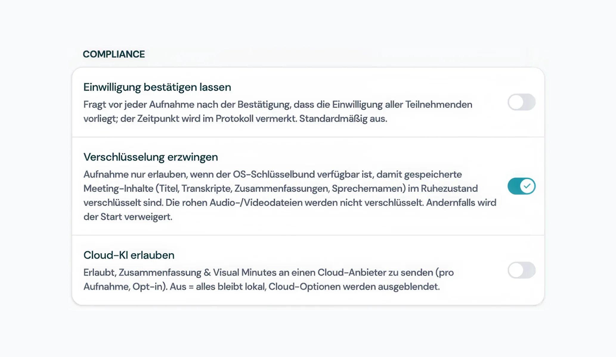 Verschlüsselt im Ruhezustand