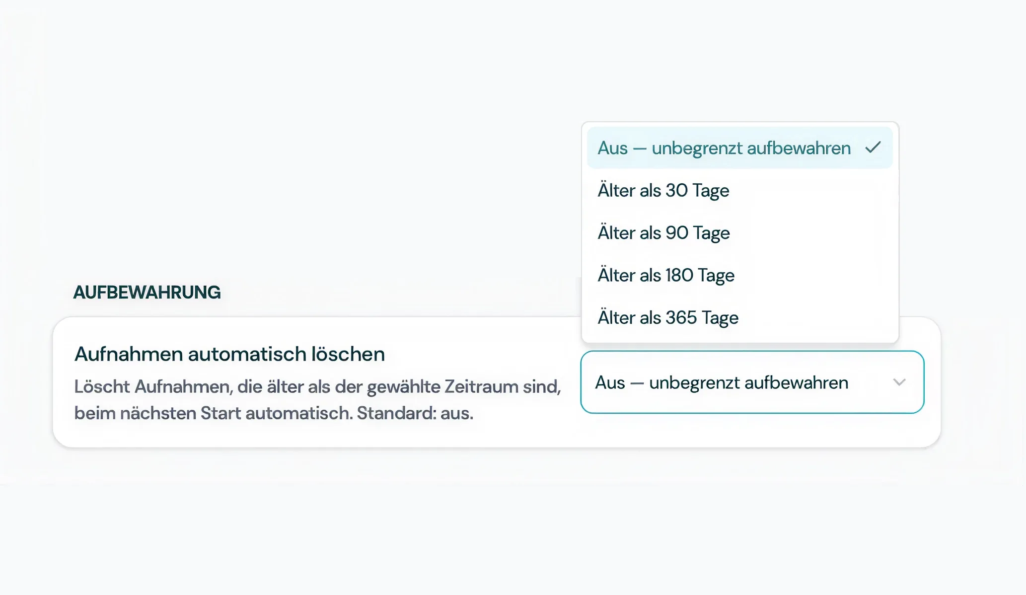 Aufbewahrungsregeln