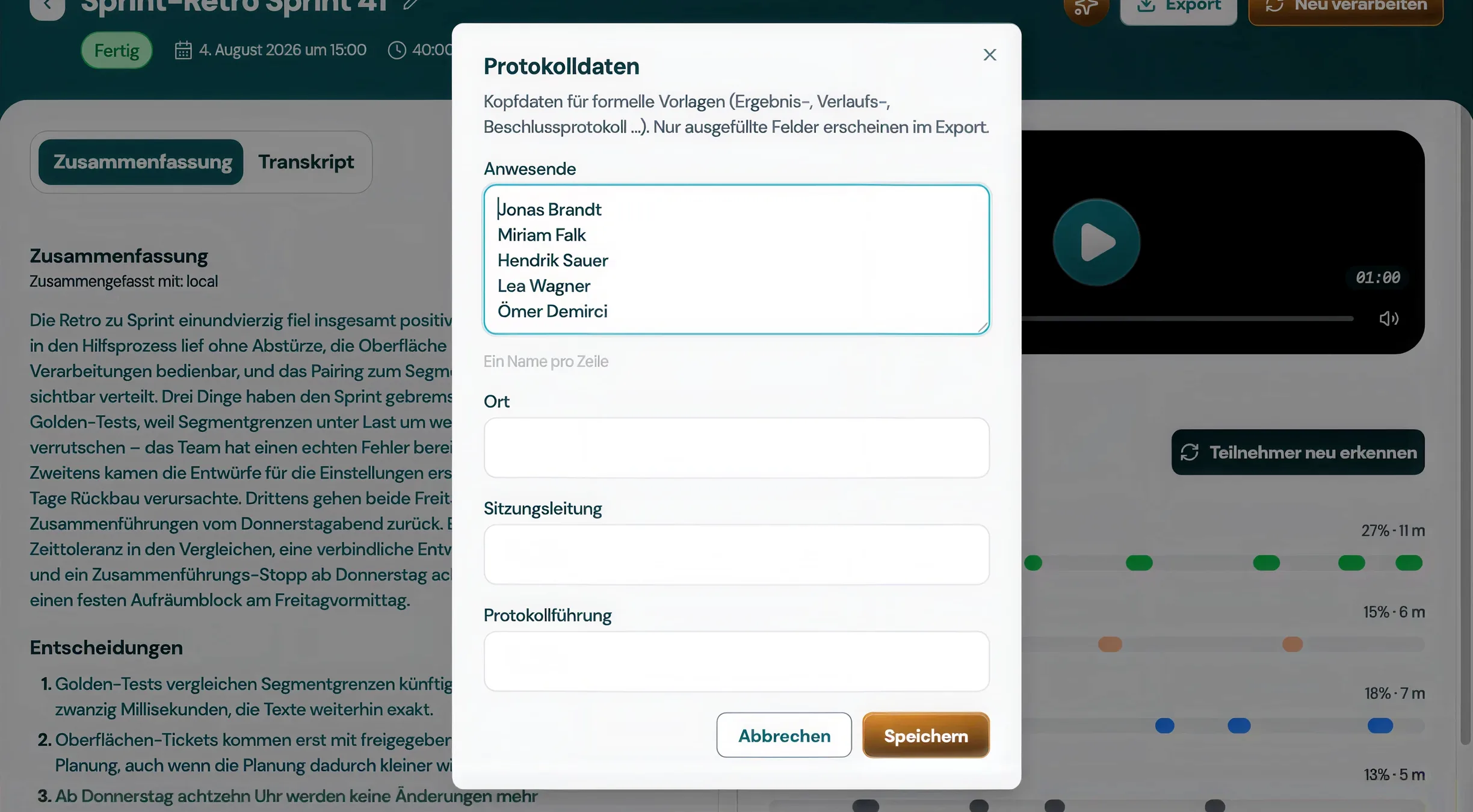 Export als Markdown & PDF — Screenshot 2