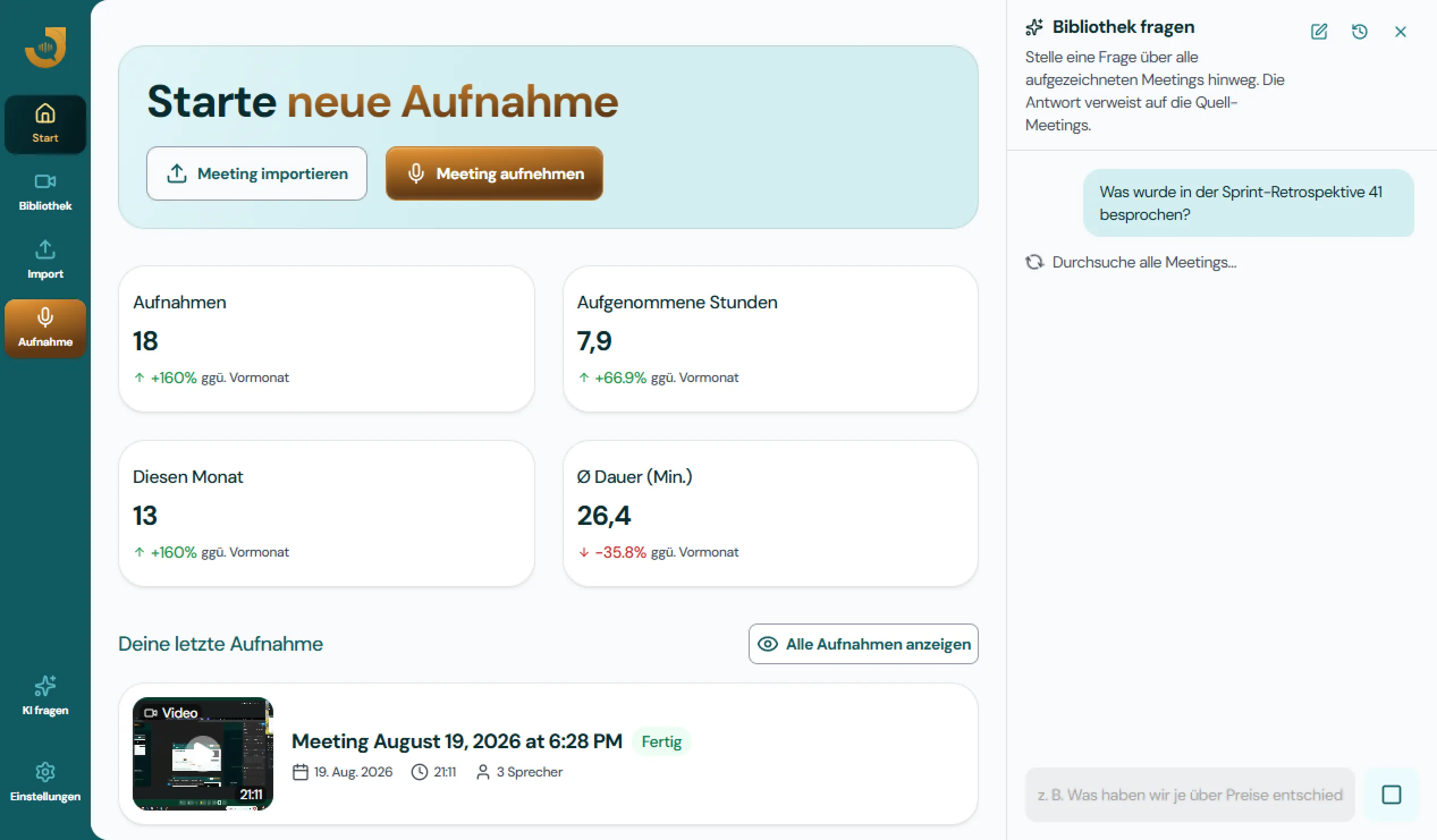 Chatten Sie mit Ihren Meetings — Screenshot 1