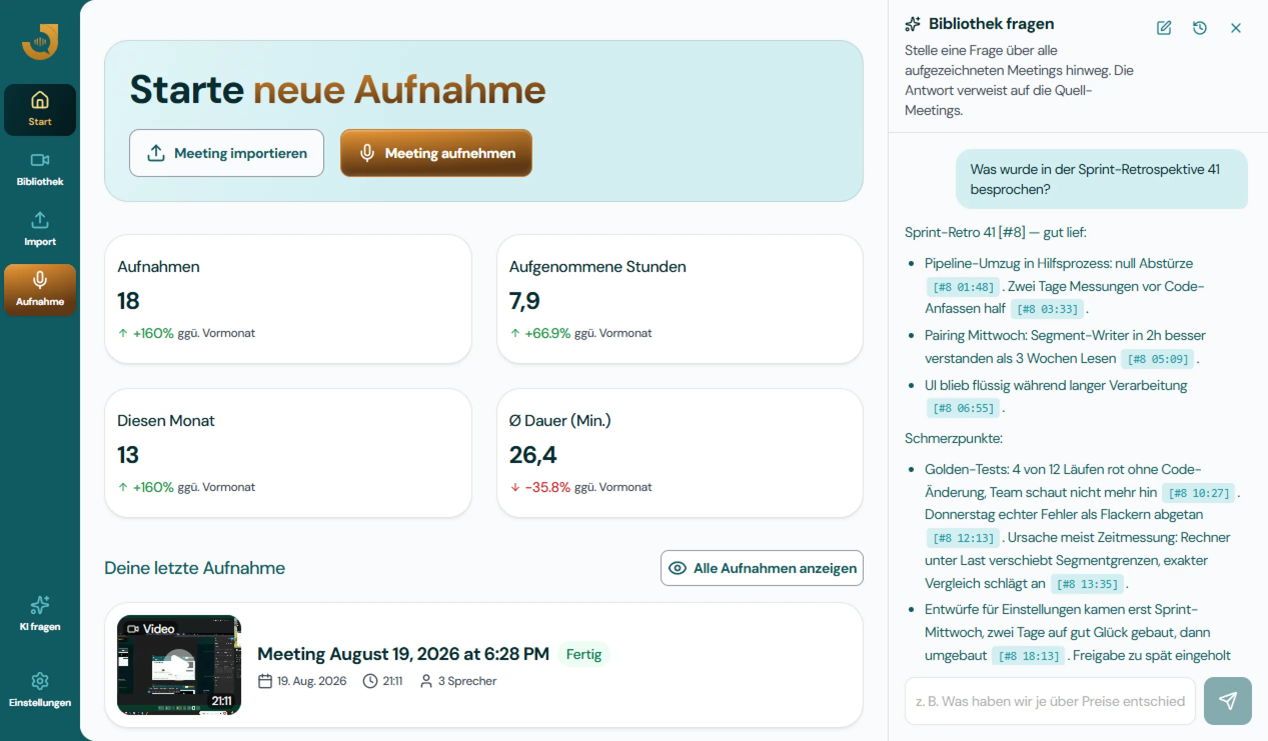 Chatten Sie mit Ihren Meetings — Screenshot 2