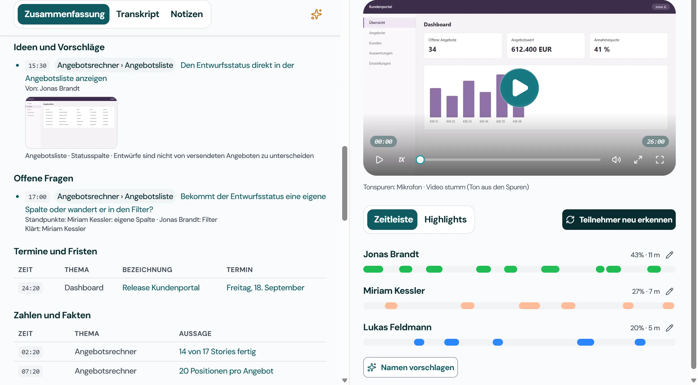 Strukturierte Protokolle: Screenshot 4
